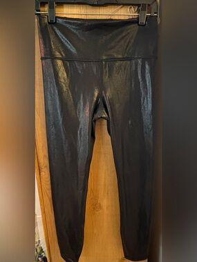 Athleta Elation Shine Black Shiny High-Waist Leggings
